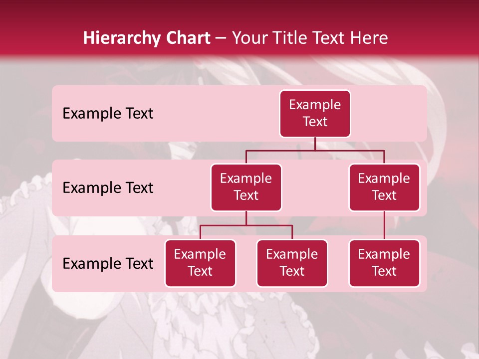 A Girl With Long White Hair Is Sitting On A Red Background PowerPoint Template