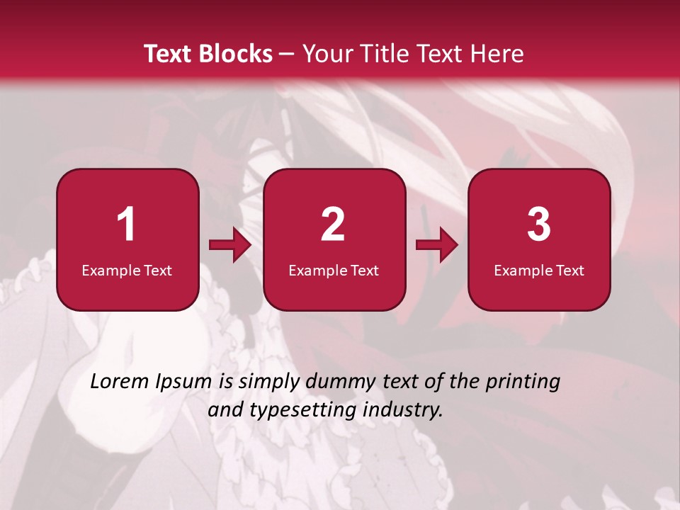 A Girl With Long White Hair Is Sitting On A Red Background PowerPoint Template