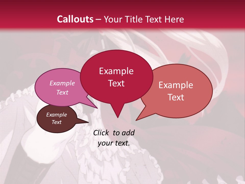 A Girl With Long White Hair Is Sitting On A Red Background PowerPoint Template