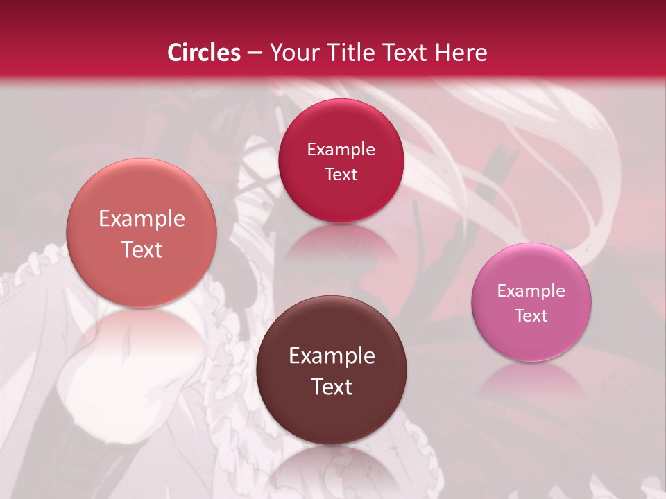 A Girl With Long White Hair Is Sitting On A Red Background PowerPoint Template