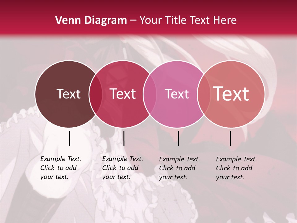 A Girl With Long White Hair Is Sitting On A Red Background PowerPoint Template