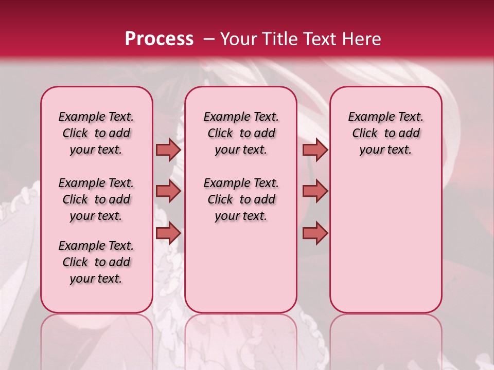 A Girl With Long White Hair Is Sitting On A Red Background PowerPoint Template