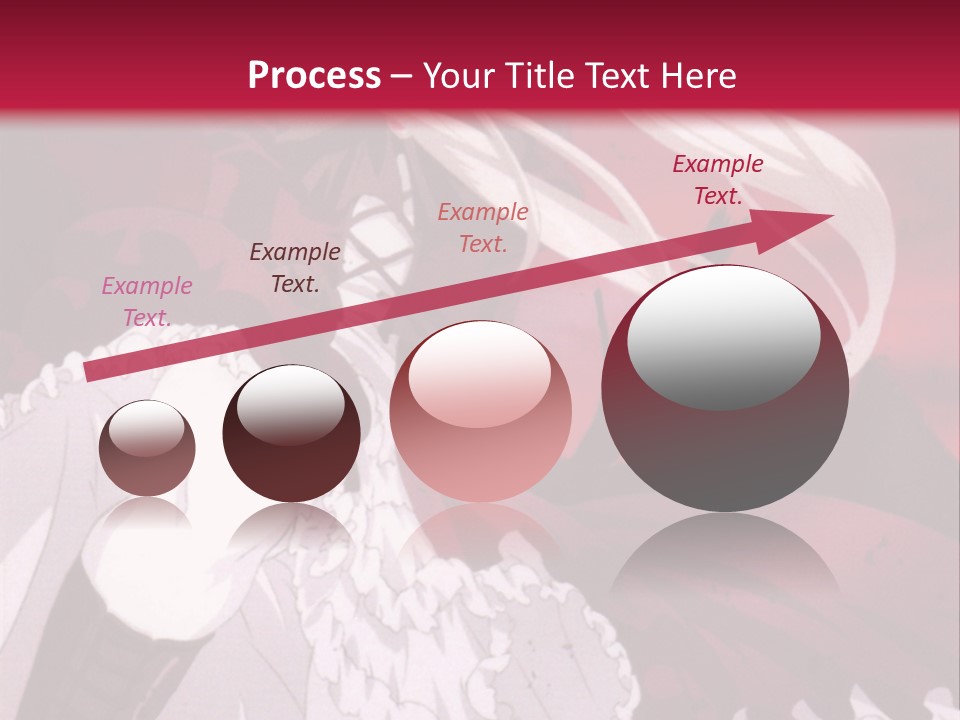 A Girl With Long White Hair Is Sitting On A Red Background PowerPoint Template