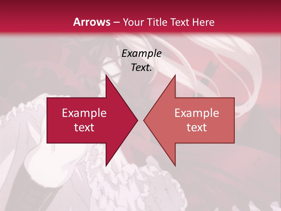 A Girl With Long White Hair Is Sitting On A Red Background PowerPoint Template