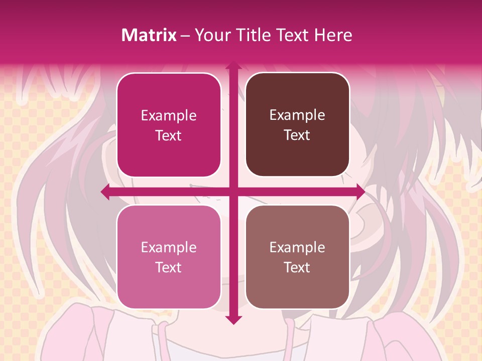 A Girl With Pink Hair Is Smiling For The Camera PowerPoint Template