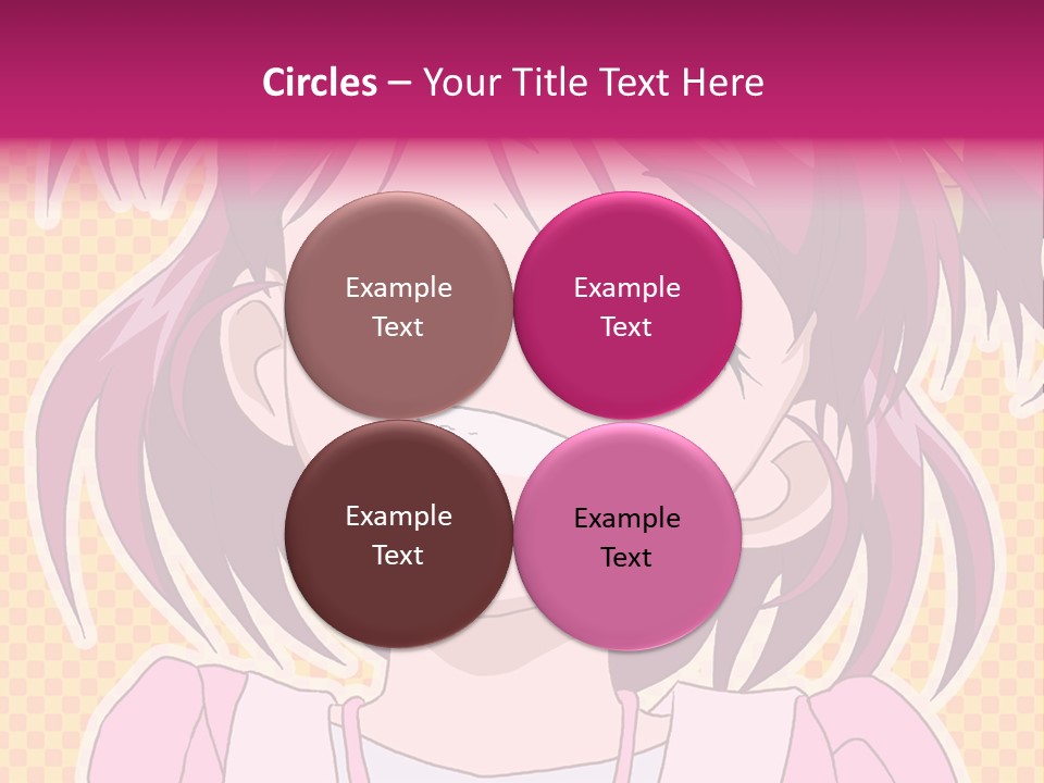 A Girl With Pink Hair Is Smiling For The Camera PowerPoint Template