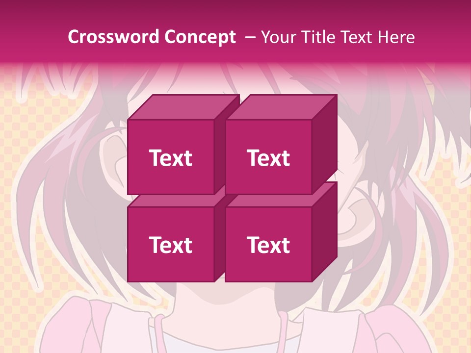 A Girl With Pink Hair Is Smiling For The Camera PowerPoint Template