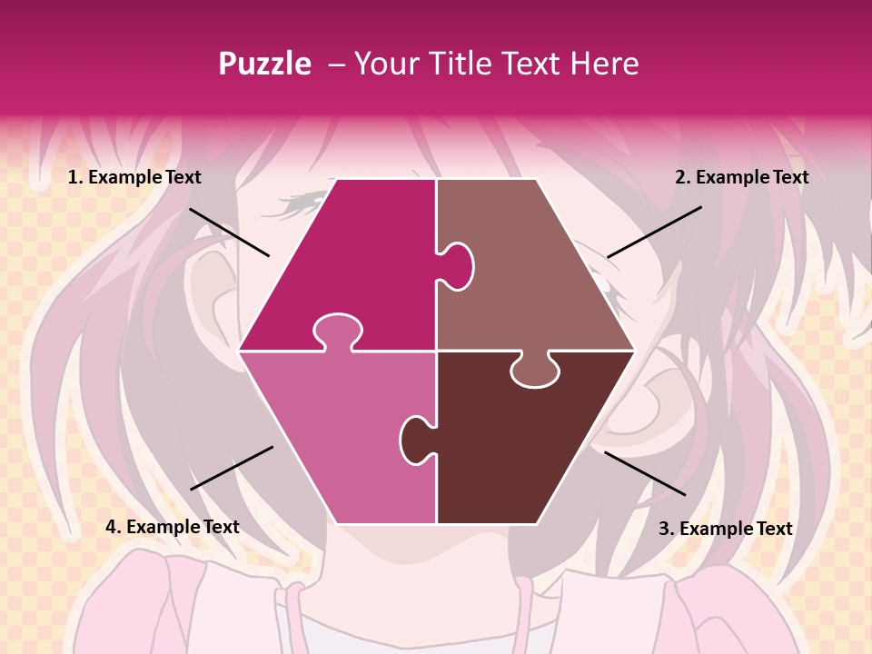 A Girl With Pink Hair Is Smiling For The Camera PowerPoint Template