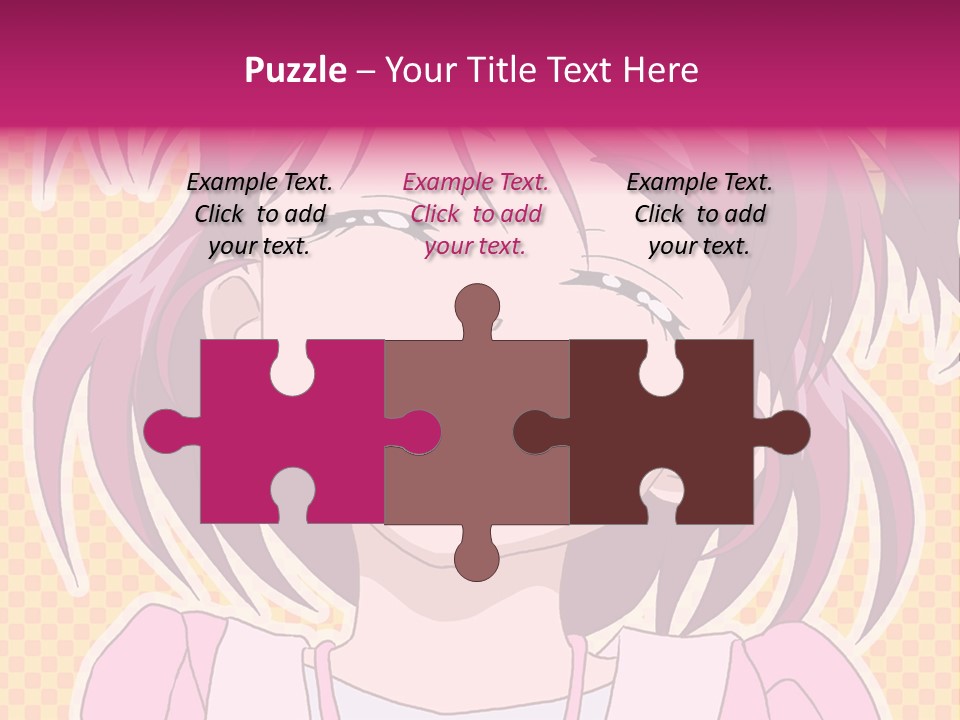 A Girl With Pink Hair Is Smiling For The Camera PowerPoint Template