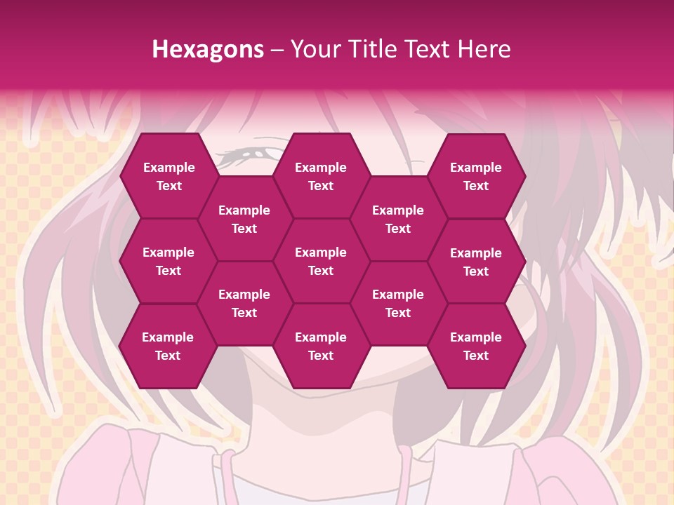 A Girl With Pink Hair Is Smiling For The Camera PowerPoint Template