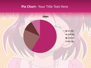 A Girl With Pink Hair Is Smiling For The Camera PowerPoint Template