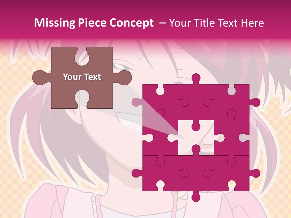 A Girl With Pink Hair Is Smiling For The Camera PowerPoint Template