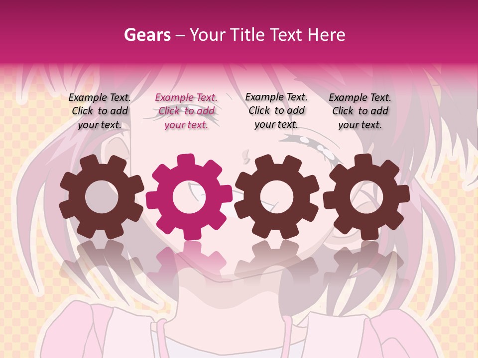 A Girl With Pink Hair Is Smiling For The Camera PowerPoint Template