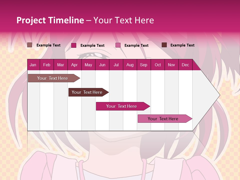 A Girl With Pink Hair Is Smiling For The Camera PowerPoint Template