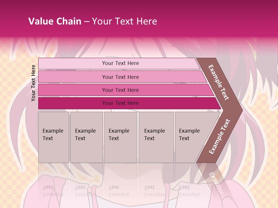 A Girl With Pink Hair Is Smiling For The Camera PowerPoint Template