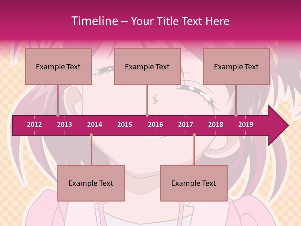 A Girl With Pink Hair Is Smiling For The Camera PowerPoint Template