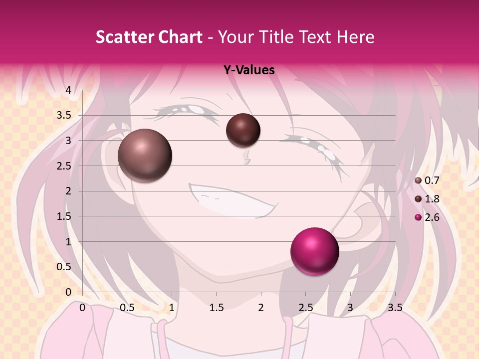 A Girl With Pink Hair Is Smiling For The Camera PowerPoint Template