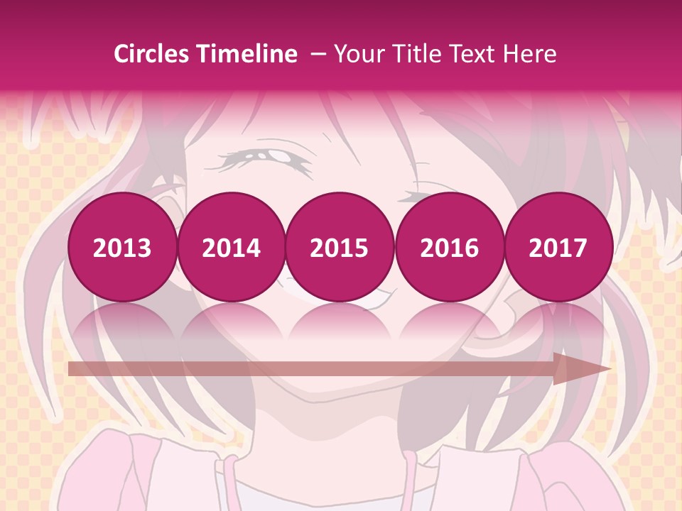 A Girl With Pink Hair Is Smiling For The Camera PowerPoint Template