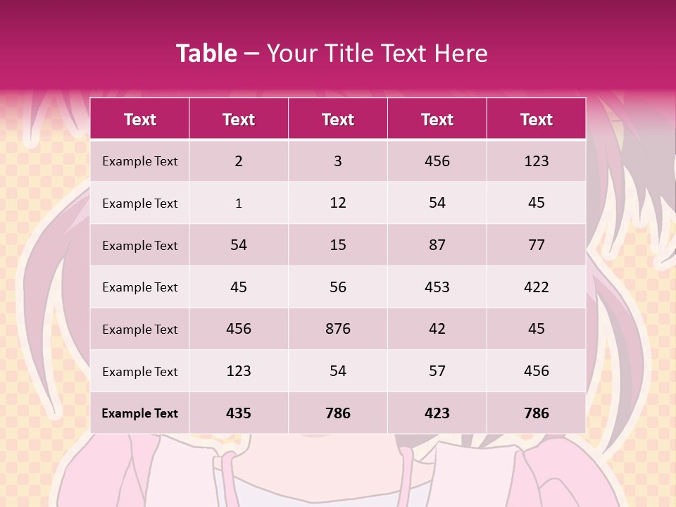 A Girl With Pink Hair Is Smiling For The Camera PowerPoint Template