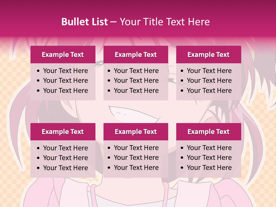 A Girl With Pink Hair Is Smiling For The Camera PowerPoint Template