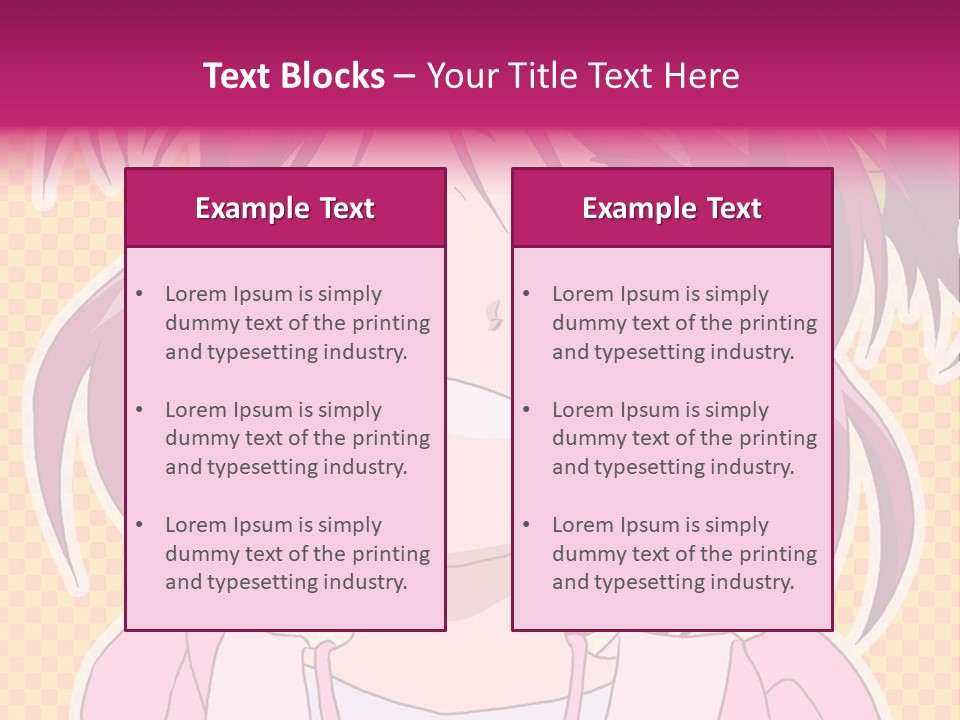 A Girl With Pink Hair Is Smiling For The Camera PowerPoint Template