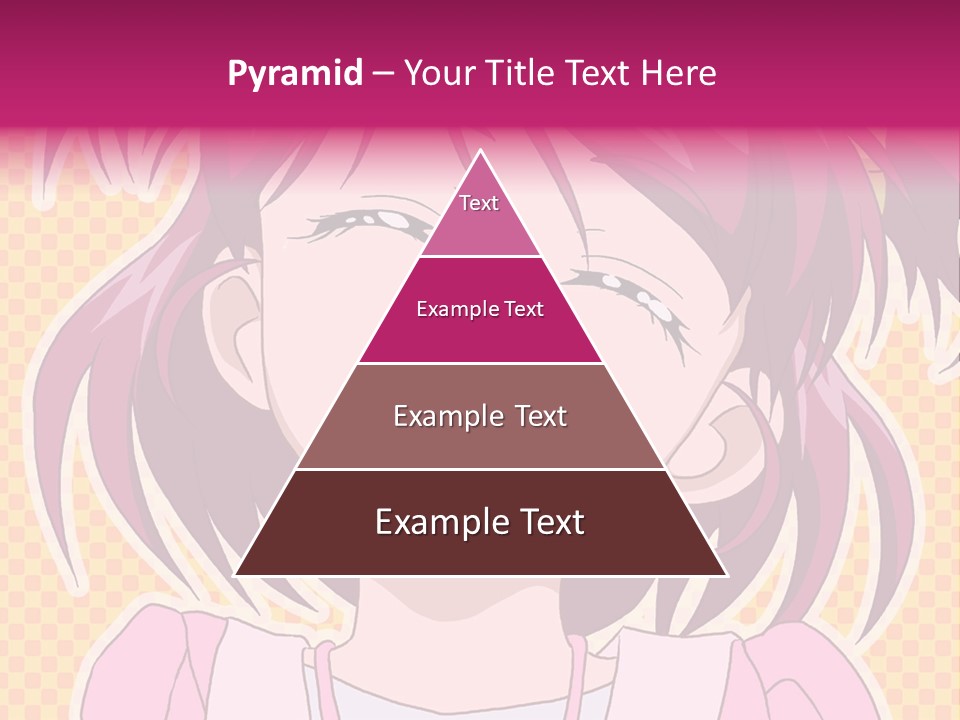 A Girl With Pink Hair Is Smiling For The Camera PowerPoint Template