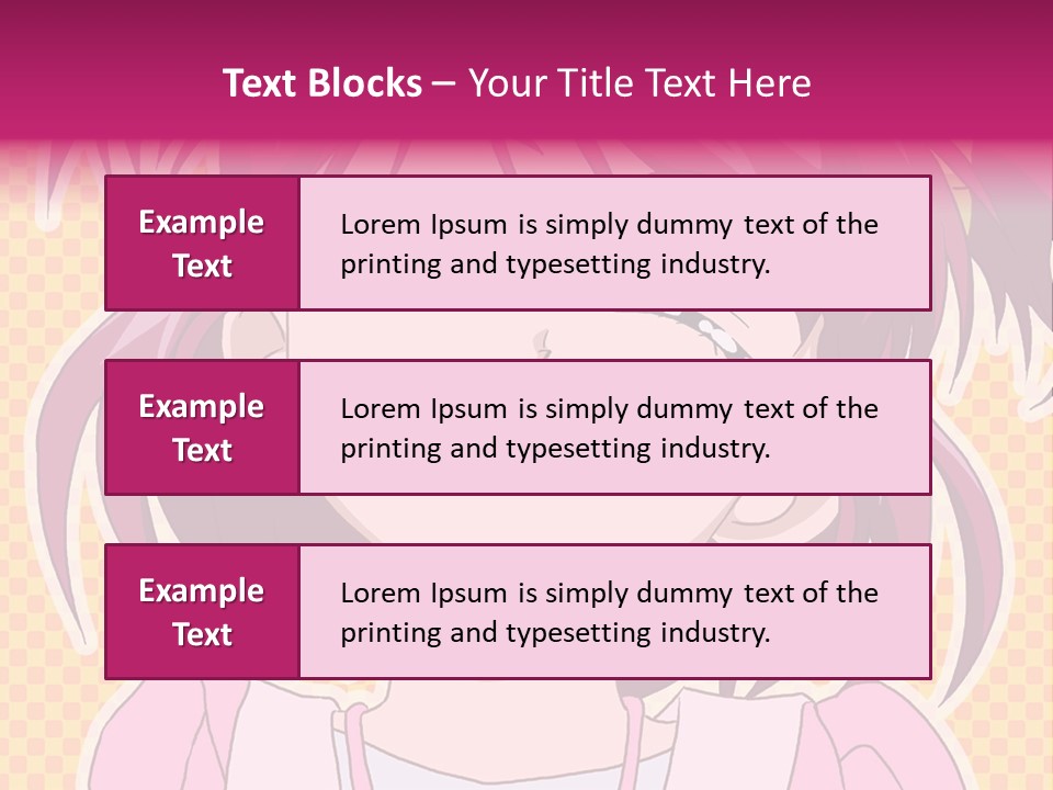 A Girl With Pink Hair Is Smiling For The Camera PowerPoint Template