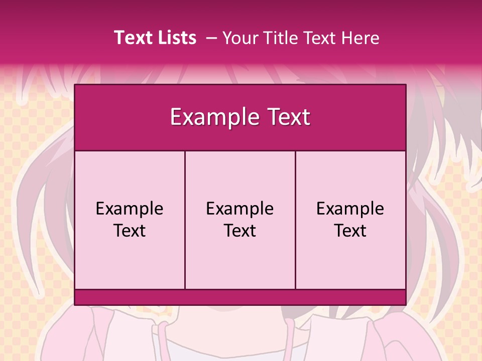 A Girl With Pink Hair Is Smiling For The Camera PowerPoint Template