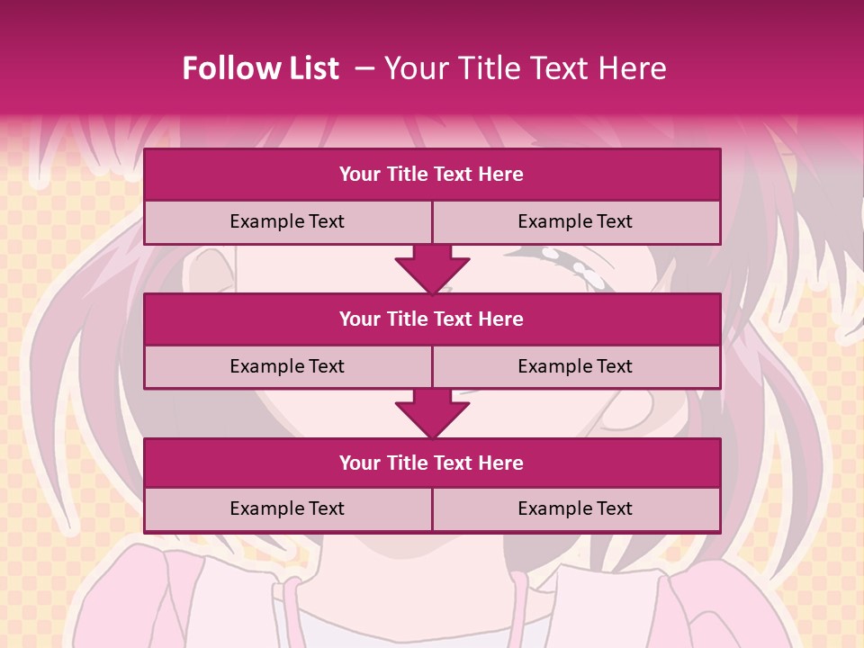 A Girl With Pink Hair Is Smiling For The Camera PowerPoint Template