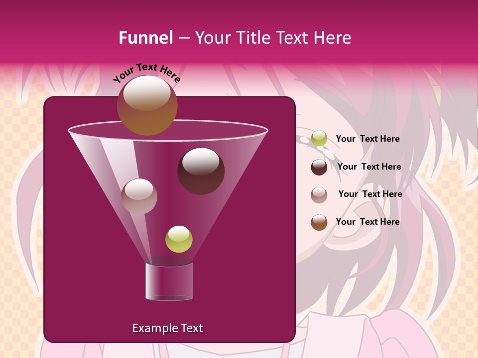 A Girl With Pink Hair Is Smiling For The Camera PowerPoint Template