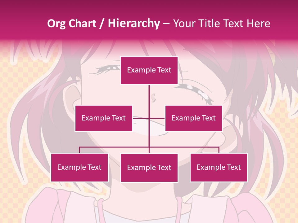 A Girl With Pink Hair Is Smiling For The Camera PowerPoint Template