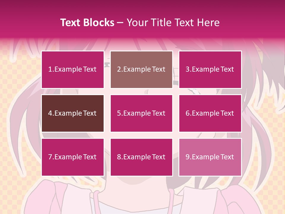 A Girl With Pink Hair Is Smiling For The Camera PowerPoint Template