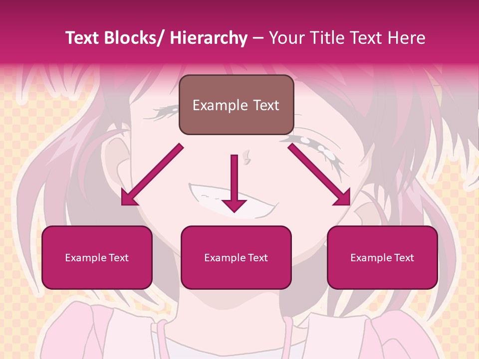 A Girl With Pink Hair Is Smiling For The Camera PowerPoint Template