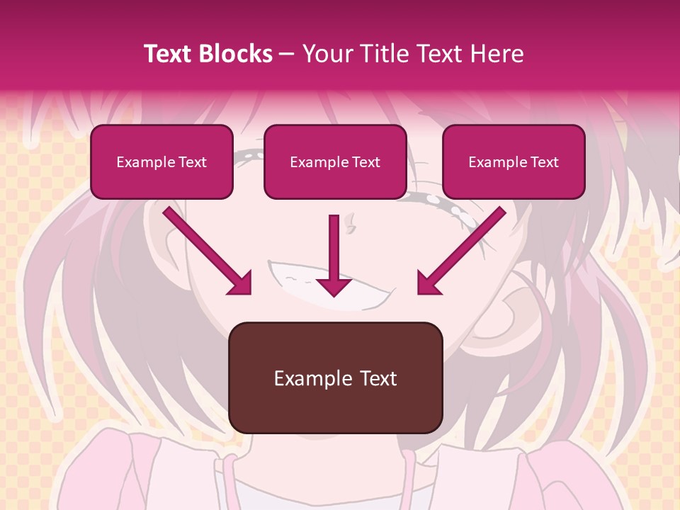 A Girl With Pink Hair Is Smiling For The Camera PowerPoint Template