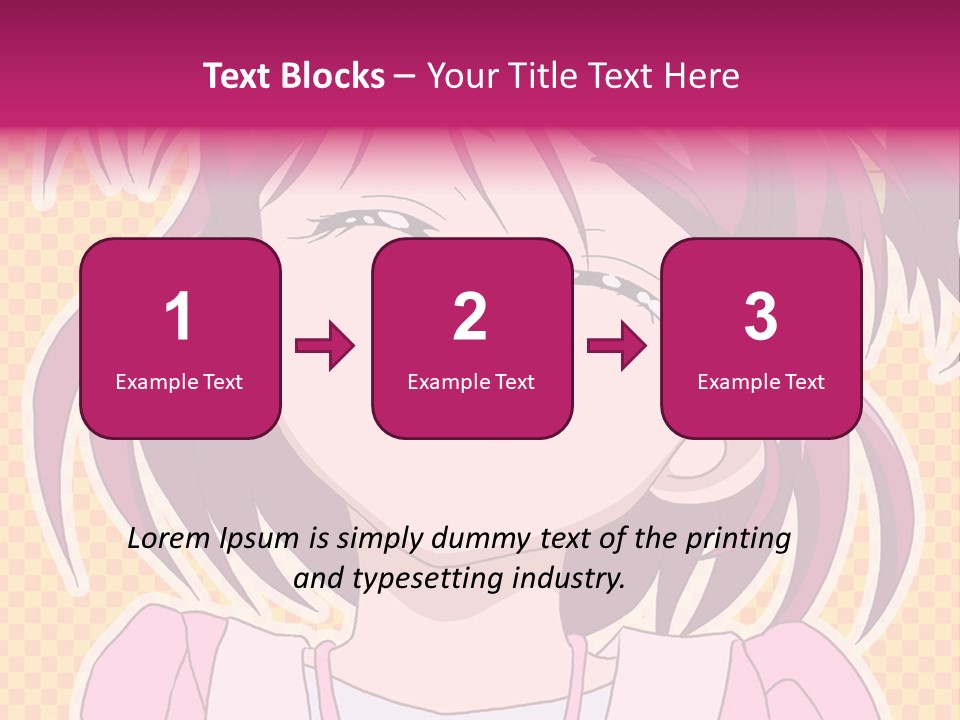 A Girl With Pink Hair Is Smiling For The Camera PowerPoint Template