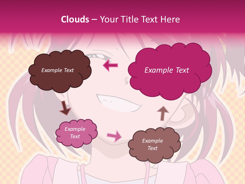 A Girl With Pink Hair Is Smiling For The Camera PowerPoint Template