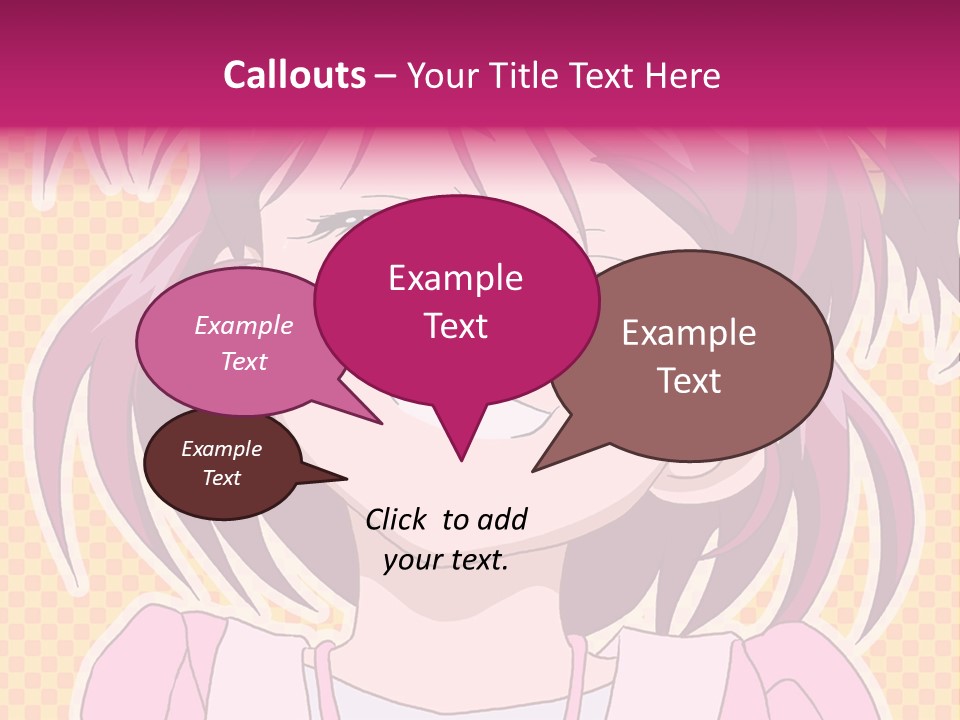 A Girl With Pink Hair Is Smiling For The Camera PowerPoint Template