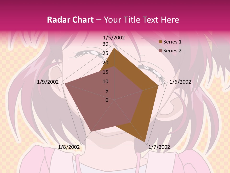 A Girl With Pink Hair Is Smiling For The Camera PowerPoint Template