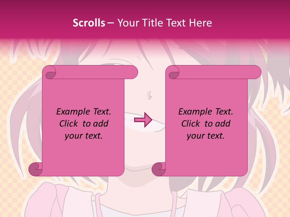 A Girl With Pink Hair Is Smiling For The Camera PowerPoint Template