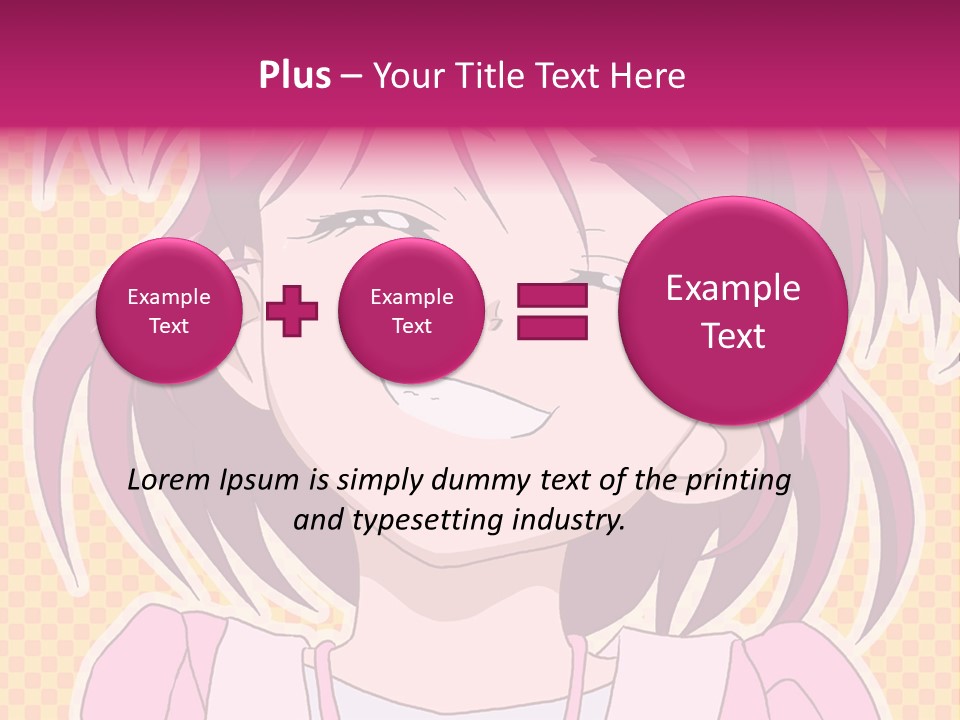 A Girl With Pink Hair Is Smiling For The Camera PowerPoint Template