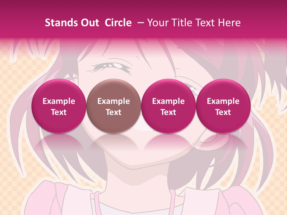 A Girl With Pink Hair Is Smiling For The Camera PowerPoint Template