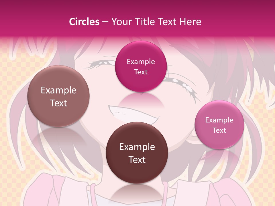 A Girl With Pink Hair Is Smiling For The Camera PowerPoint Template