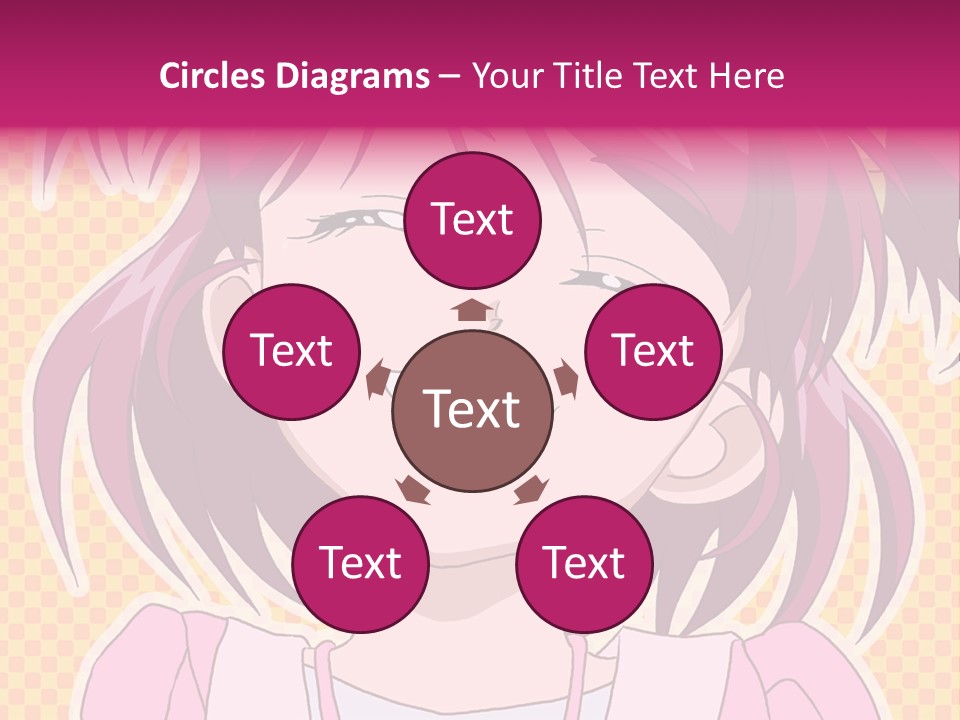 A Girl With Pink Hair Is Smiling For The Camera PowerPoint Template