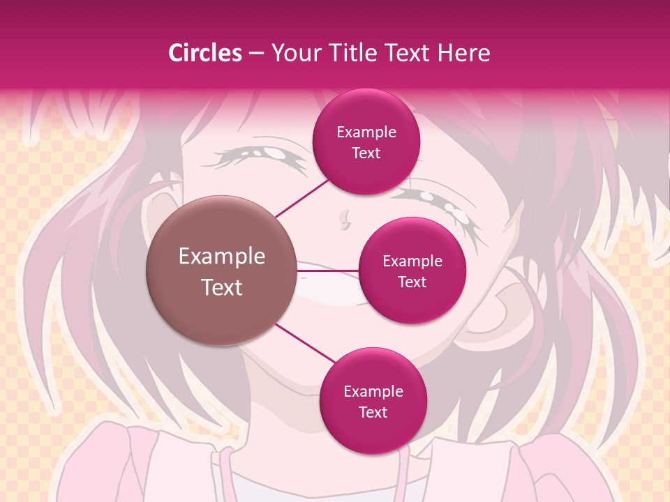 A Girl With Pink Hair Is Smiling For The Camera PowerPoint Template