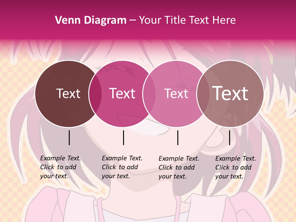 A Girl With Pink Hair Is Smiling For The Camera PowerPoint Template