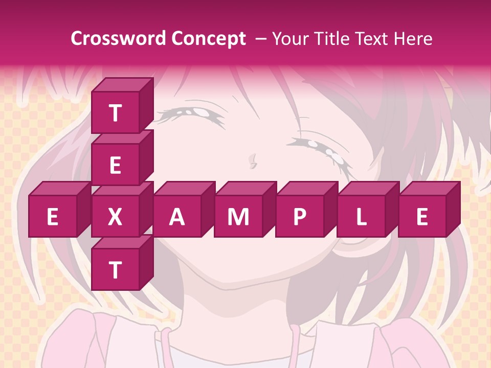 A Girl With Pink Hair Is Smiling For The Camera PowerPoint Template