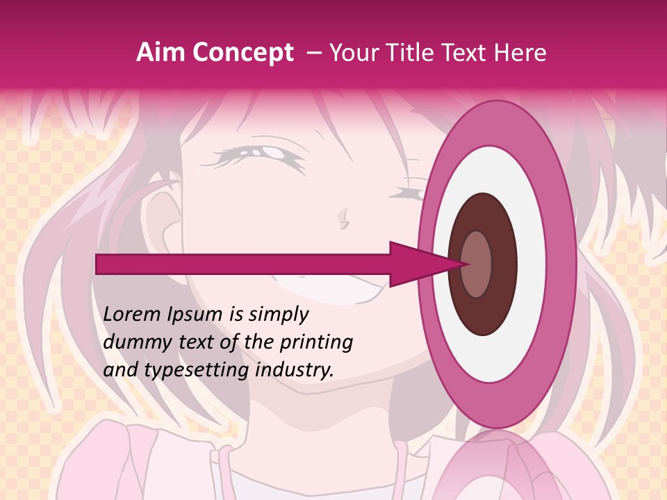 A Girl With Pink Hair Is Smiling For The Camera PowerPoint Template