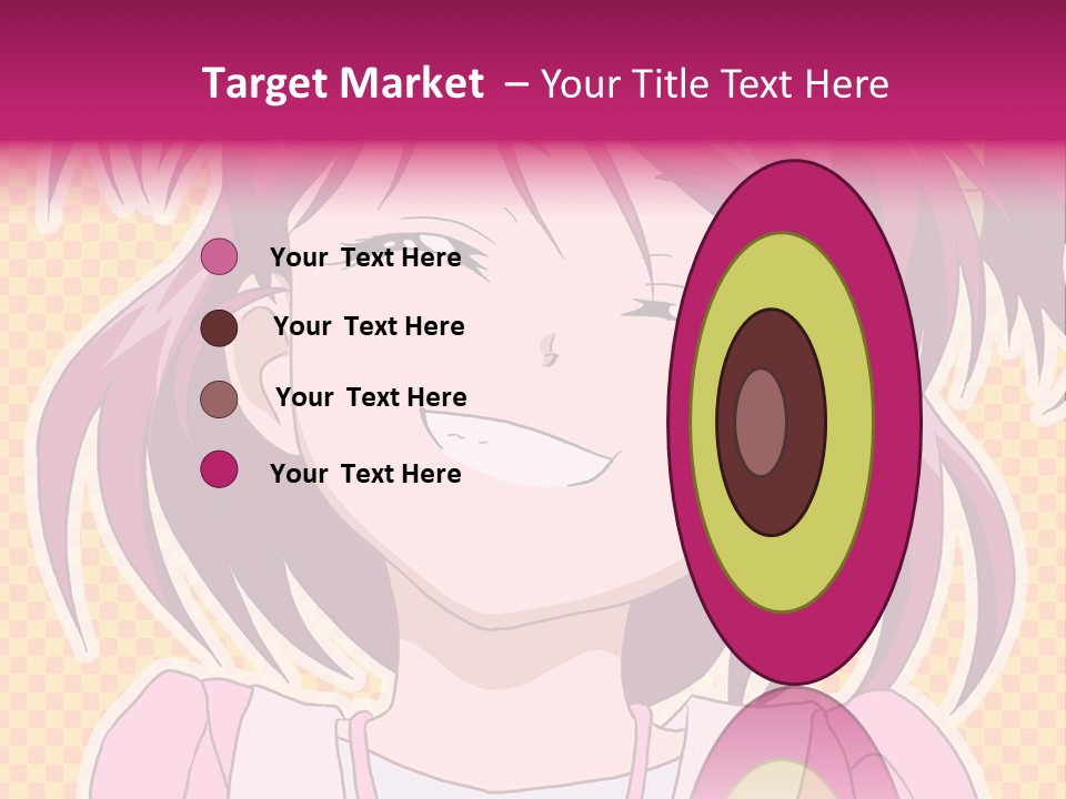 A Girl With Pink Hair Is Smiling For The Camera PowerPoint Template