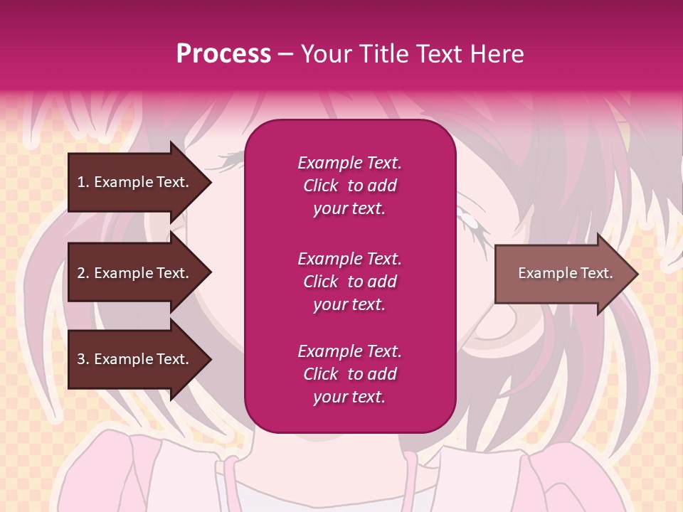 A Girl With Pink Hair Is Smiling For The Camera PowerPoint Template