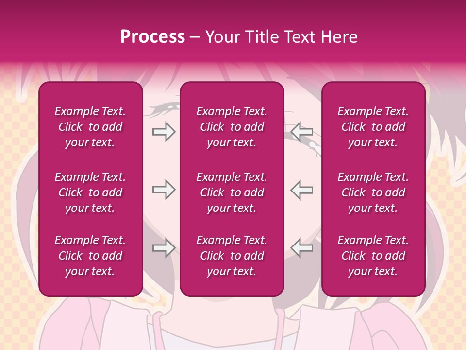 A Girl With Pink Hair Is Smiling For The Camera PowerPoint Template